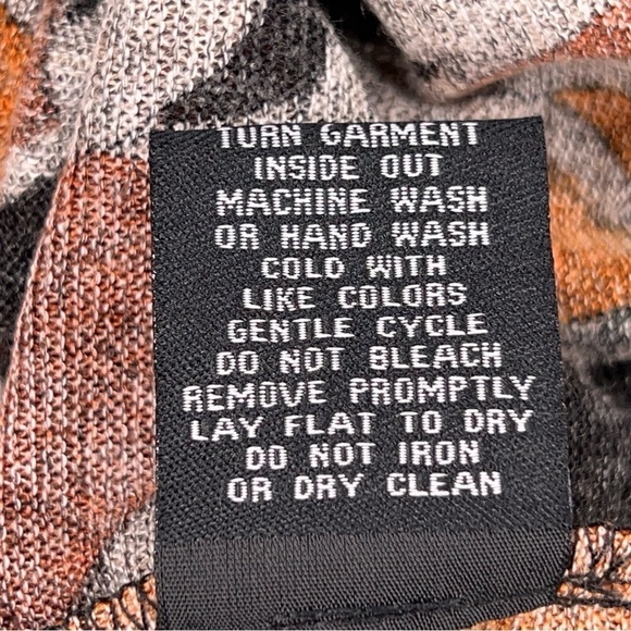 NEW MEDIUM SHARAGANO ORANGE BLACK KNIT TOP SHORT SLEEVE - Picture 9 of 13